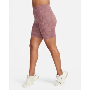 Nike Universa Women's High-Waisted 8" Camo Biker Shorts with Pockets XS